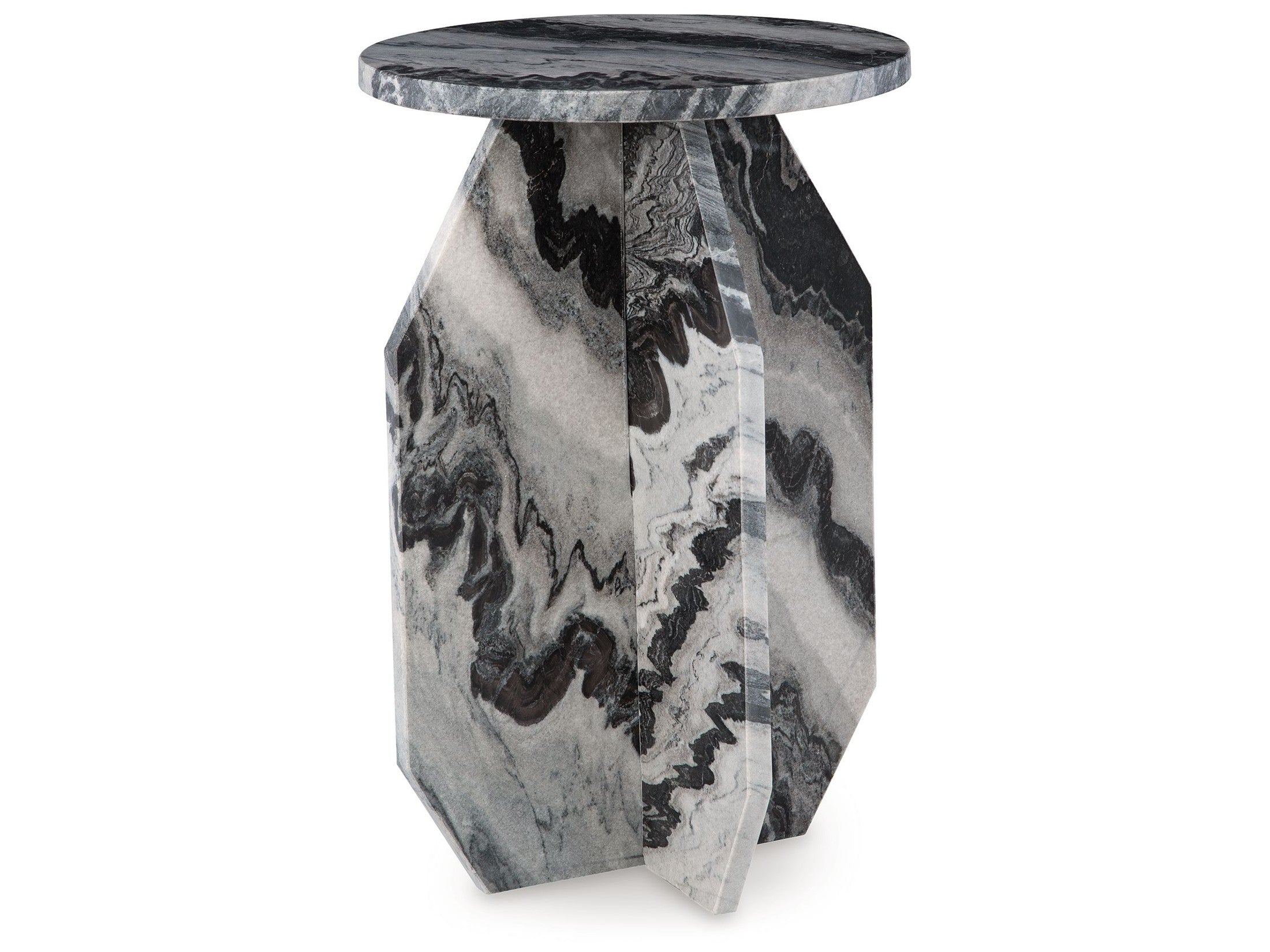 Wrenlane - Accent Table - Black / White / Taupe