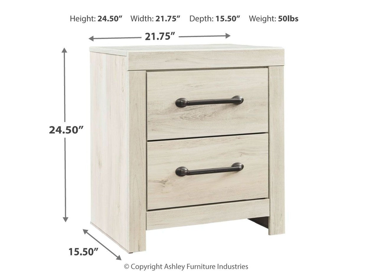Cambeck - Two Drawer Night Stand - Whitewash
