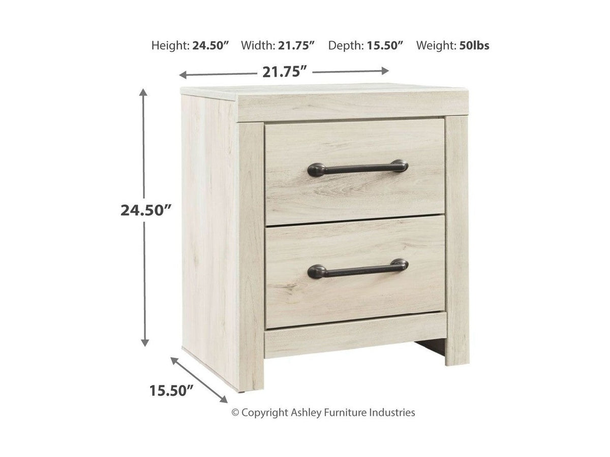 Cambeck - Two Drawer Night Stand - Whitewash