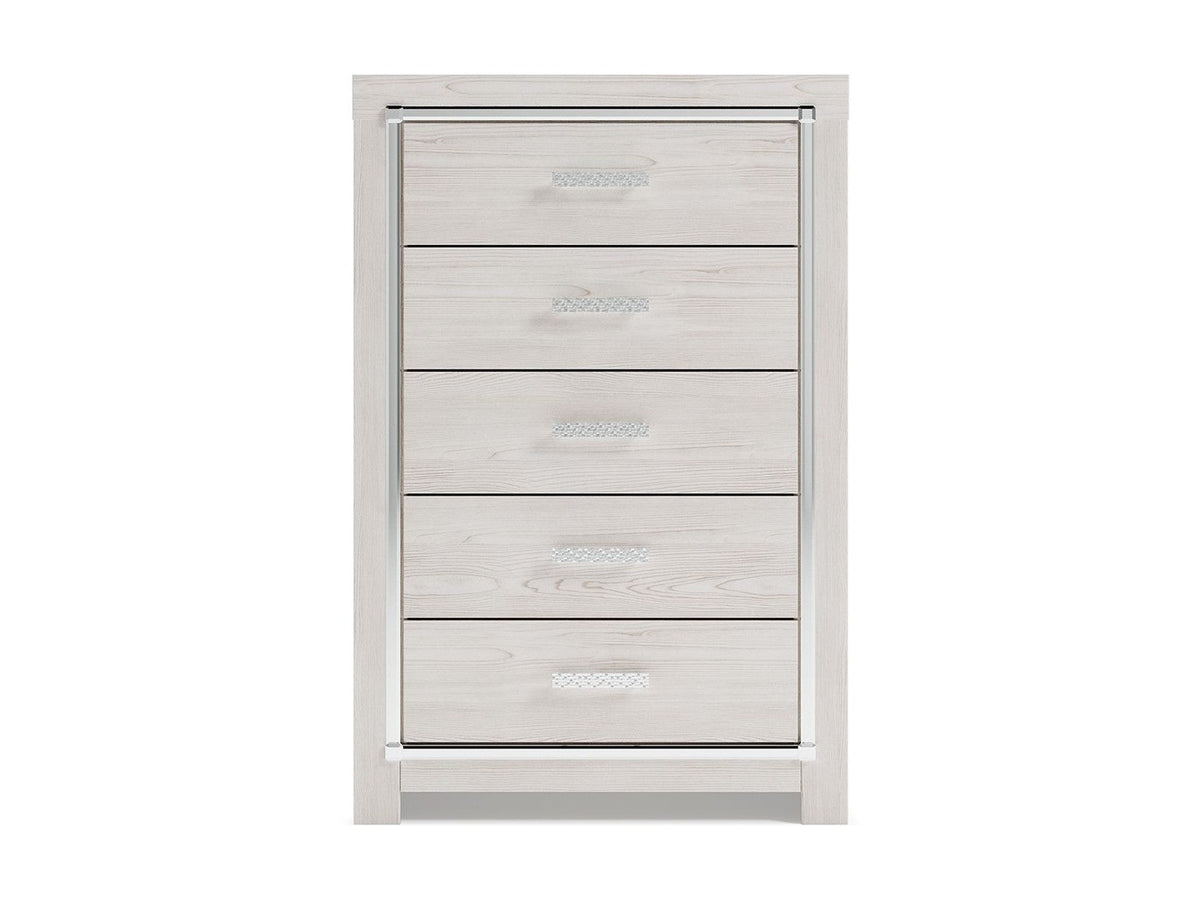 Altyra - Five Drawer Chest - White