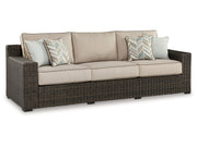 Coastline Bay - Sofa With Cushion - Brown