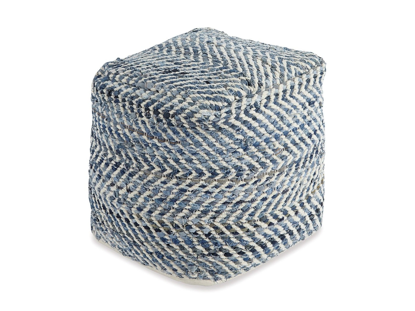 Chevron - Pouf - Blue