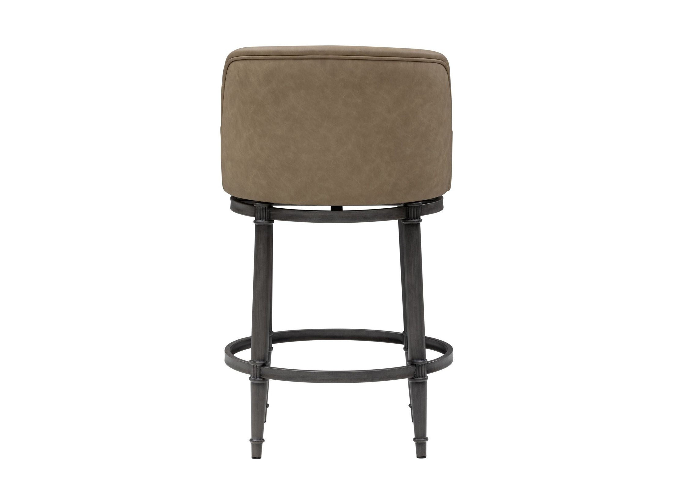 Eunice - Faux Leather Upholstered Swivel Counter Height Barstool