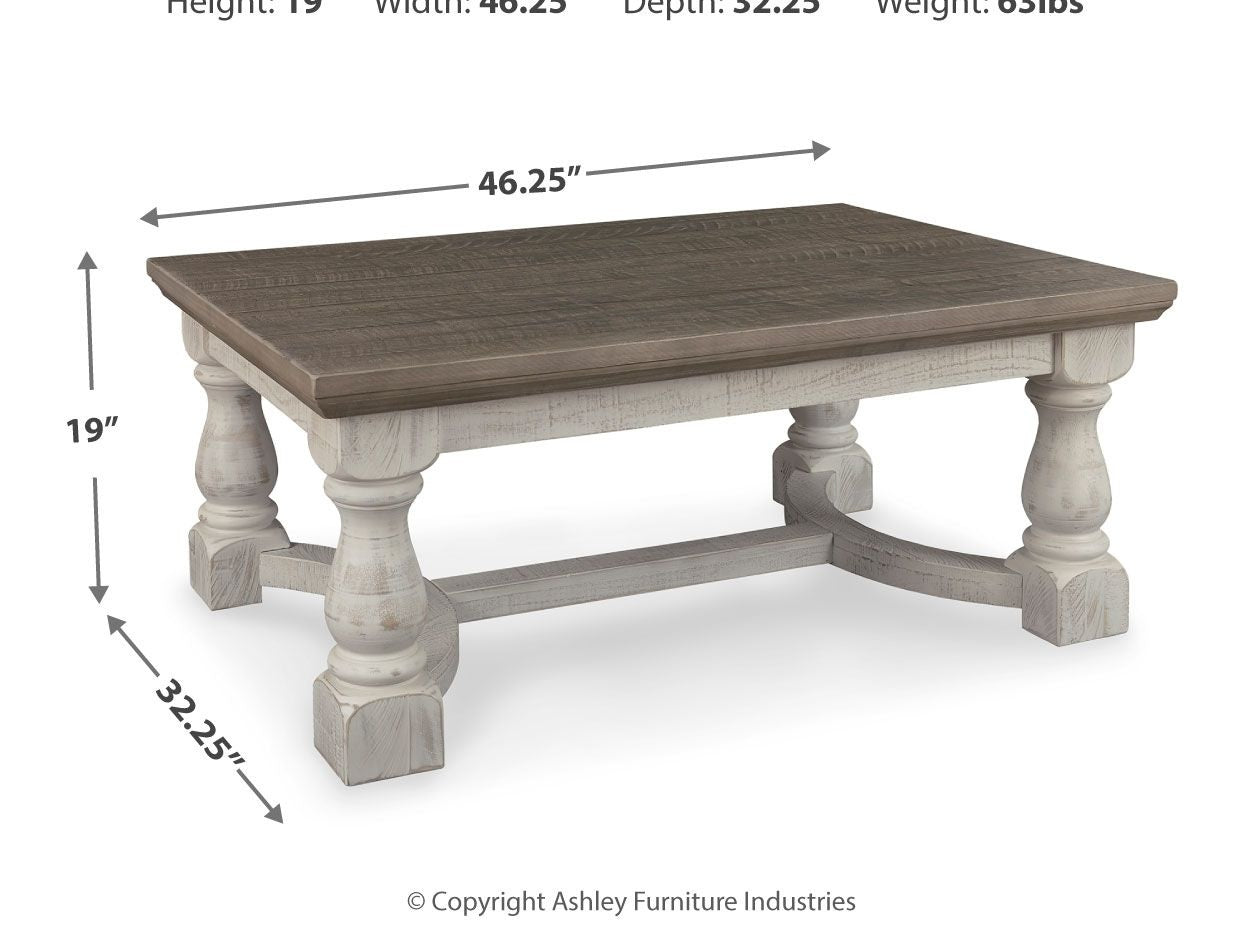 Havalance - Rectangular Cocktail Table - Gray / White