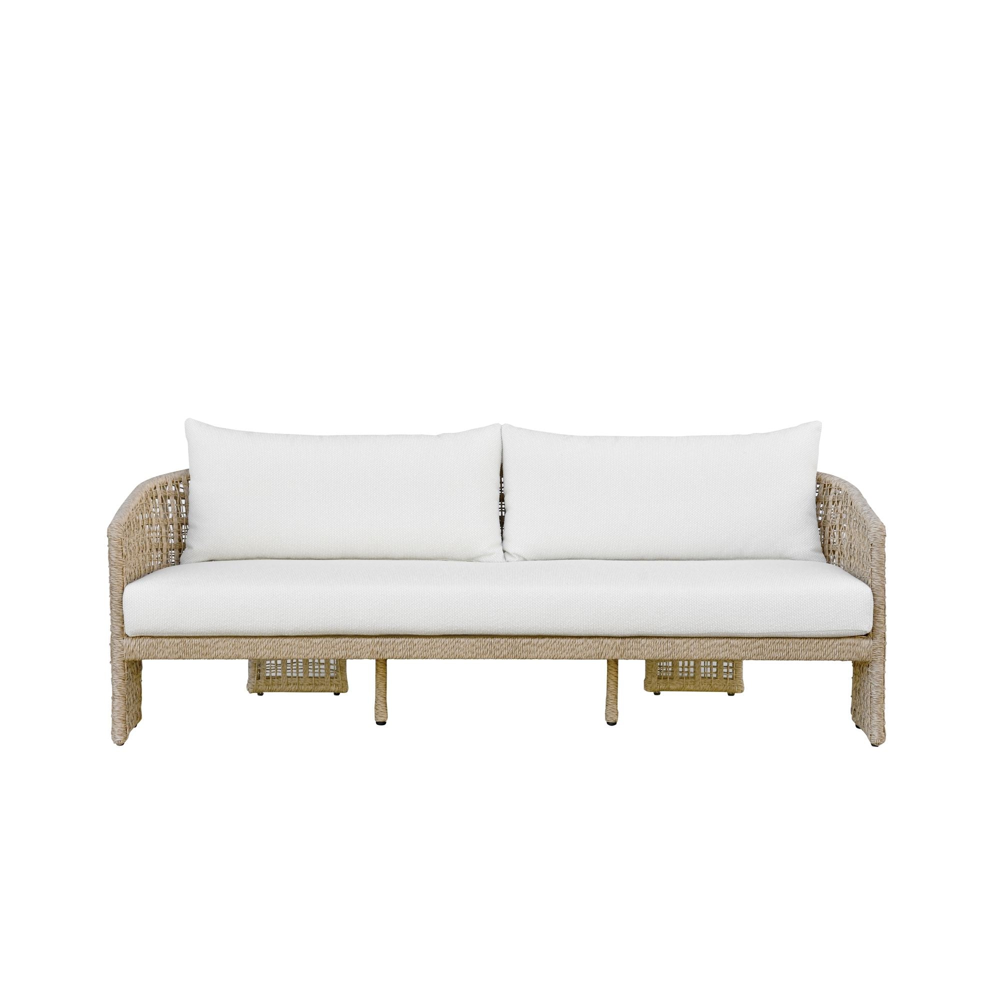 Driftbay - 6-Piece Resort Outdoor Conversation Set - White / Natural