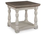 Havalance - Rectangular End Table - Gray / White