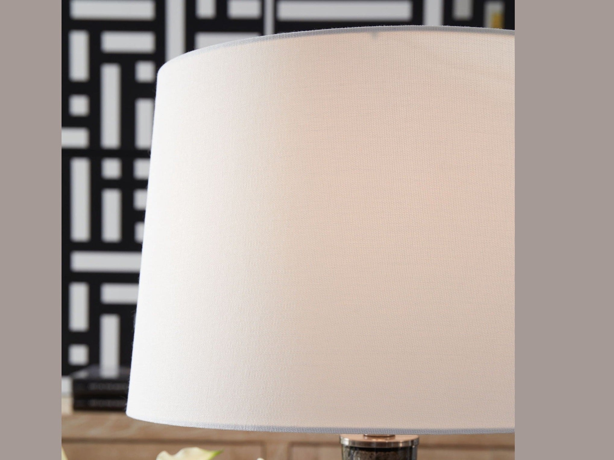 Tenslow - Glass Table Lamp - Antique Black