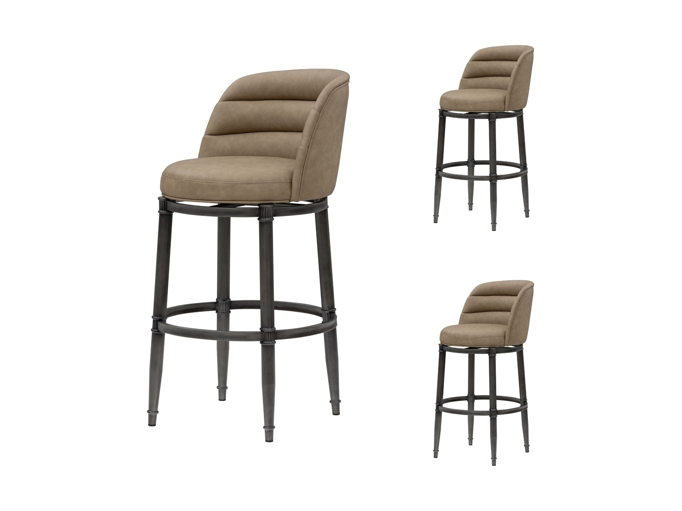 Eunice - Faux Leather Upholstered Swivel Barstool
