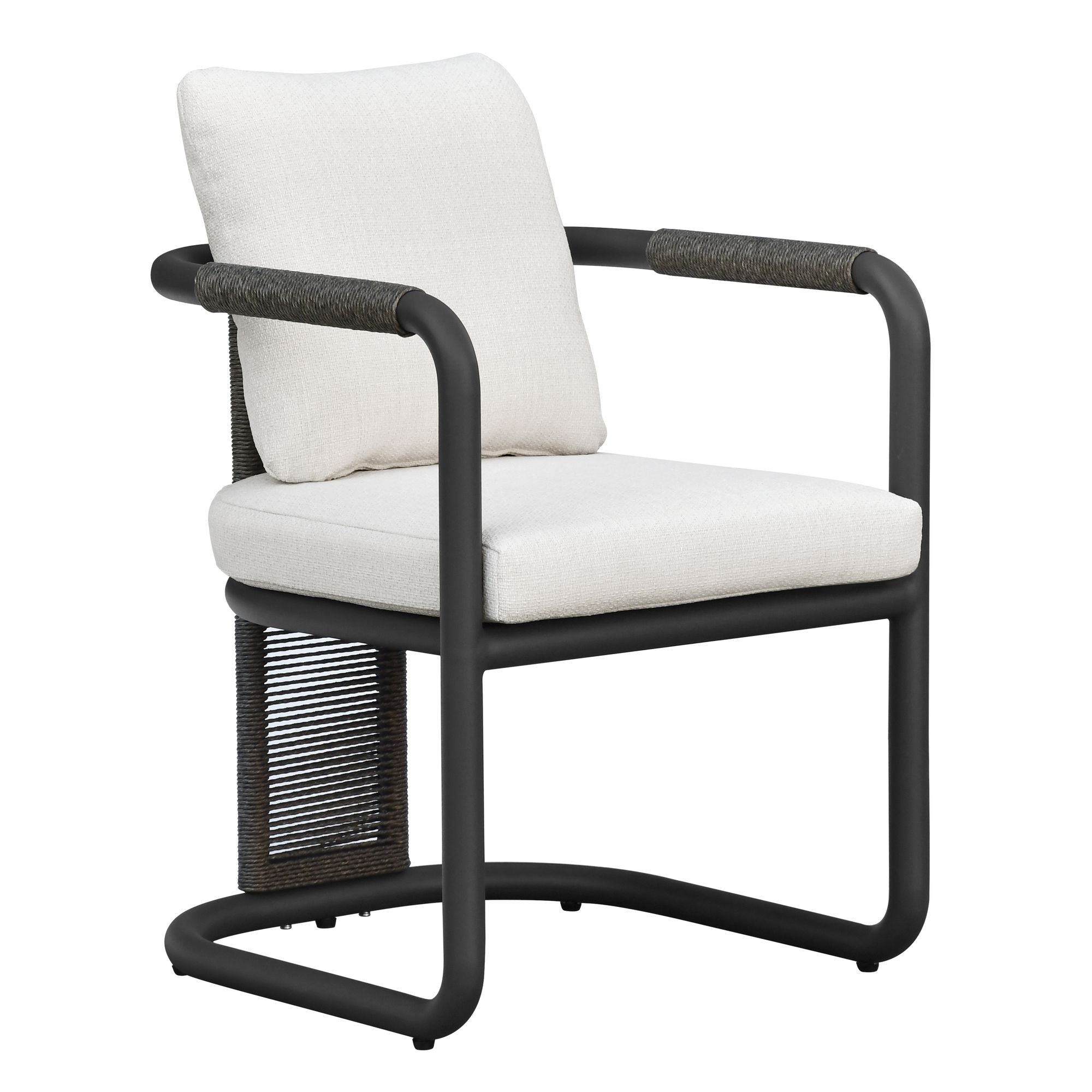 Dorado - 7-Piece Modern Outdoor Dining Set - Off-White / Gray