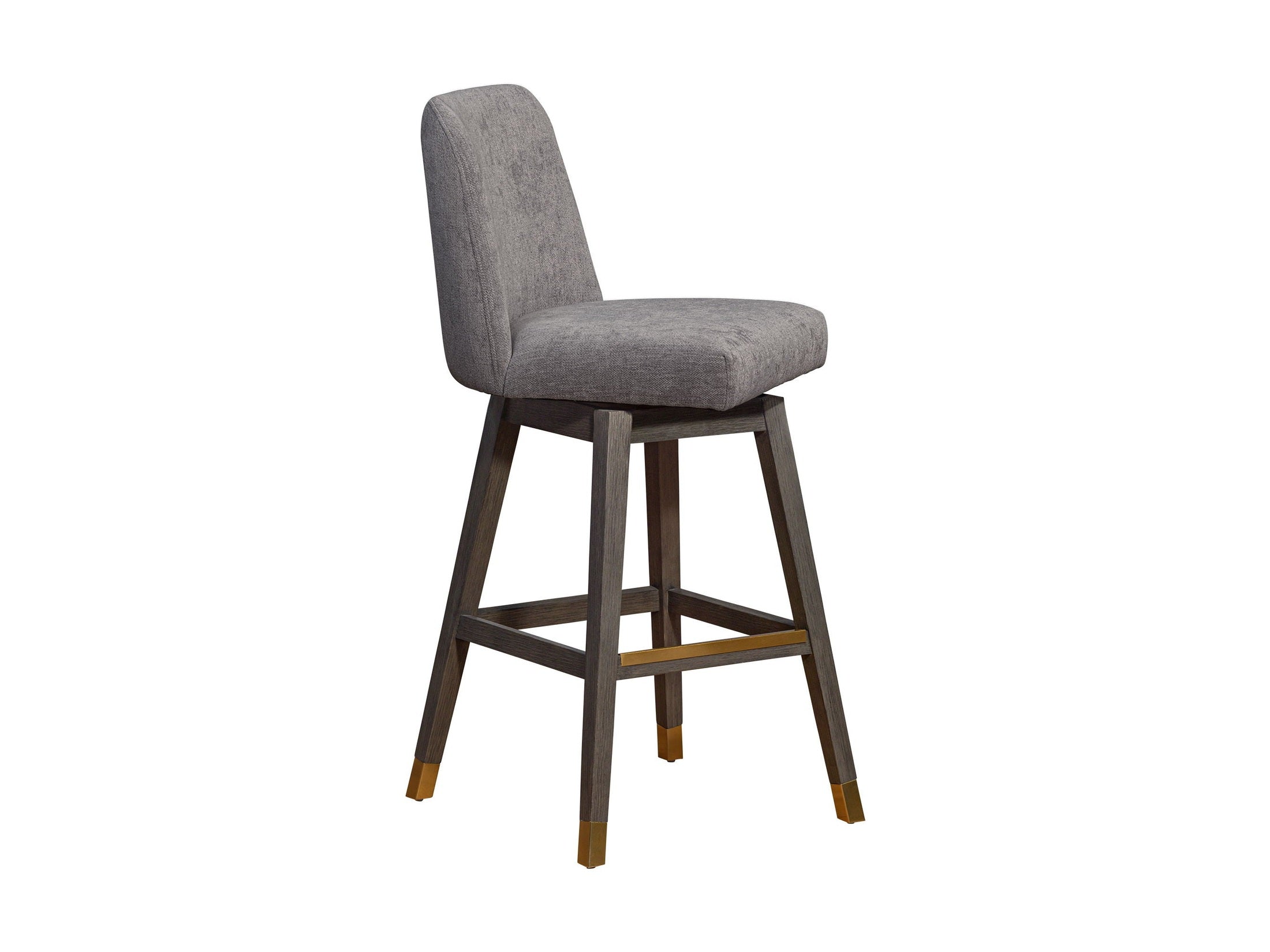 Amelia - Swivel Bar Stool - Gray Oak / Mocha