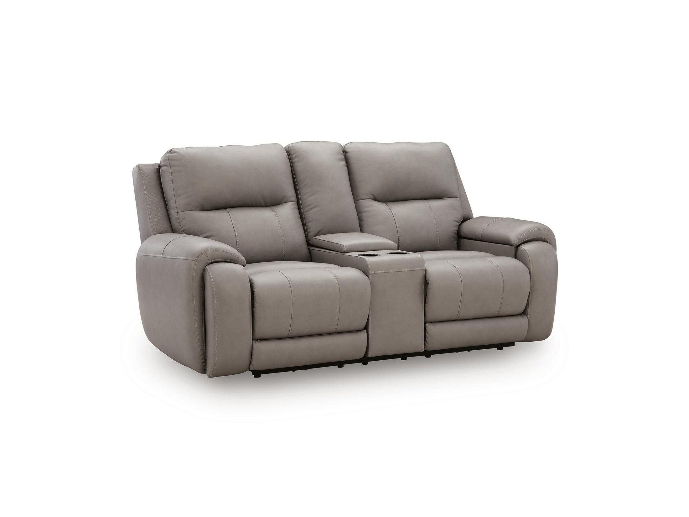 Real Moments - Power Reclining Loveseat With Audio Seating - Ash