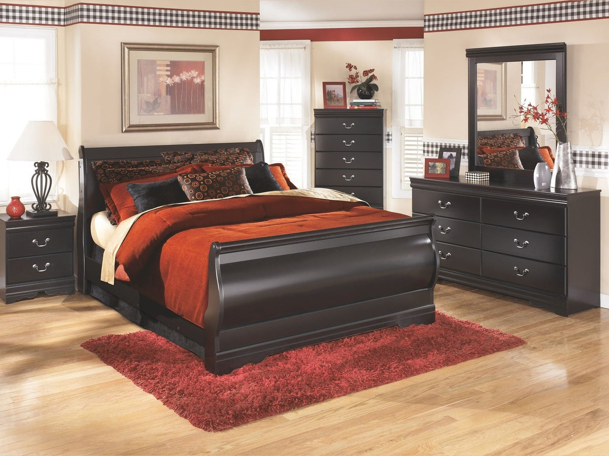 Huey Vineyard - Two Drawer Night Stand - Black