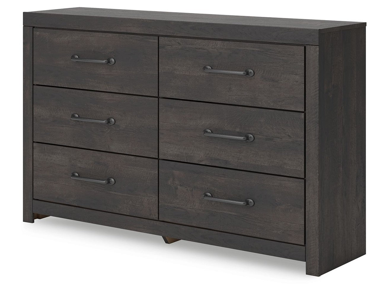 Delmorta - Six Drawer Dresser - Dark Gray