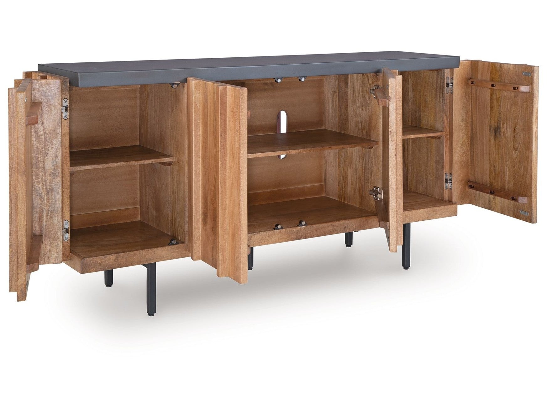 Quintavious - Accent Cabinet - Brown / Charcoal