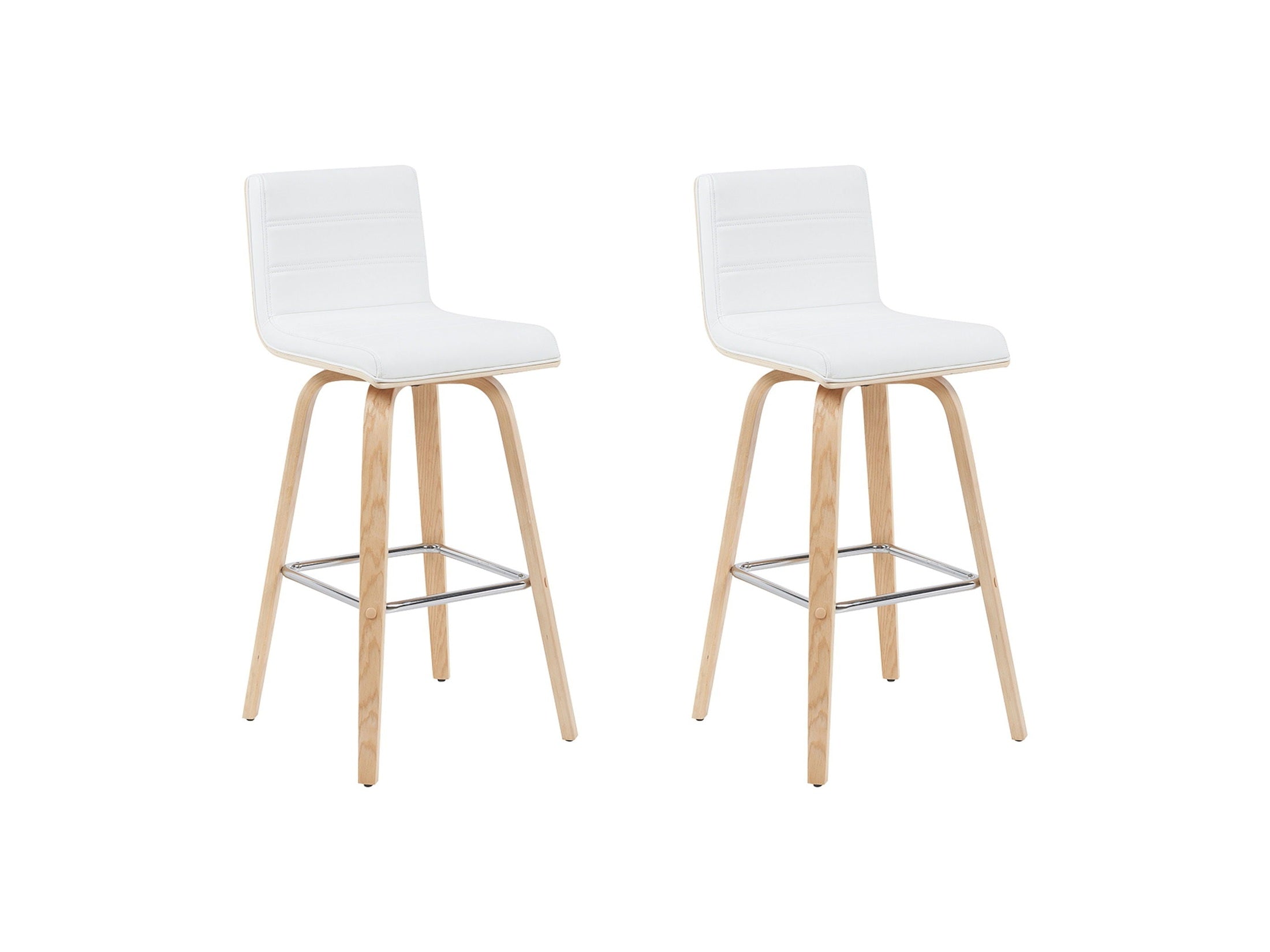 Vienna - Modern Swivel Bar Height Stool - Patterned Oak Wood Frame