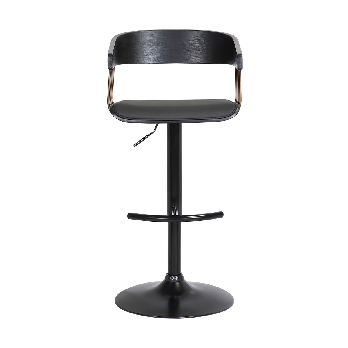 Larisa - Adjustable  Wood Bar Stool - Black