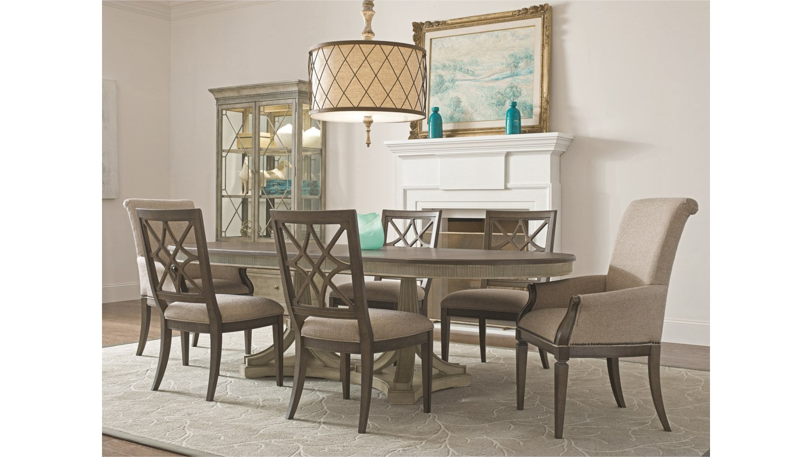 American Drew Savona Larsson China Cabinet Complete