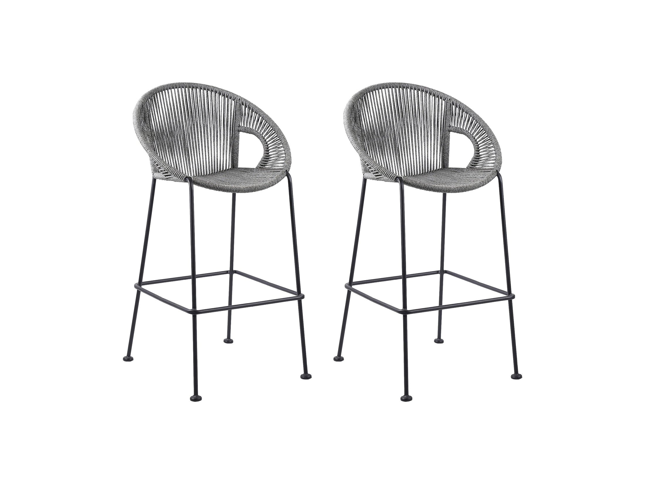 Acapulco - 30" Indoor Outdoor Steel Bar Stool With Rope Set of 2