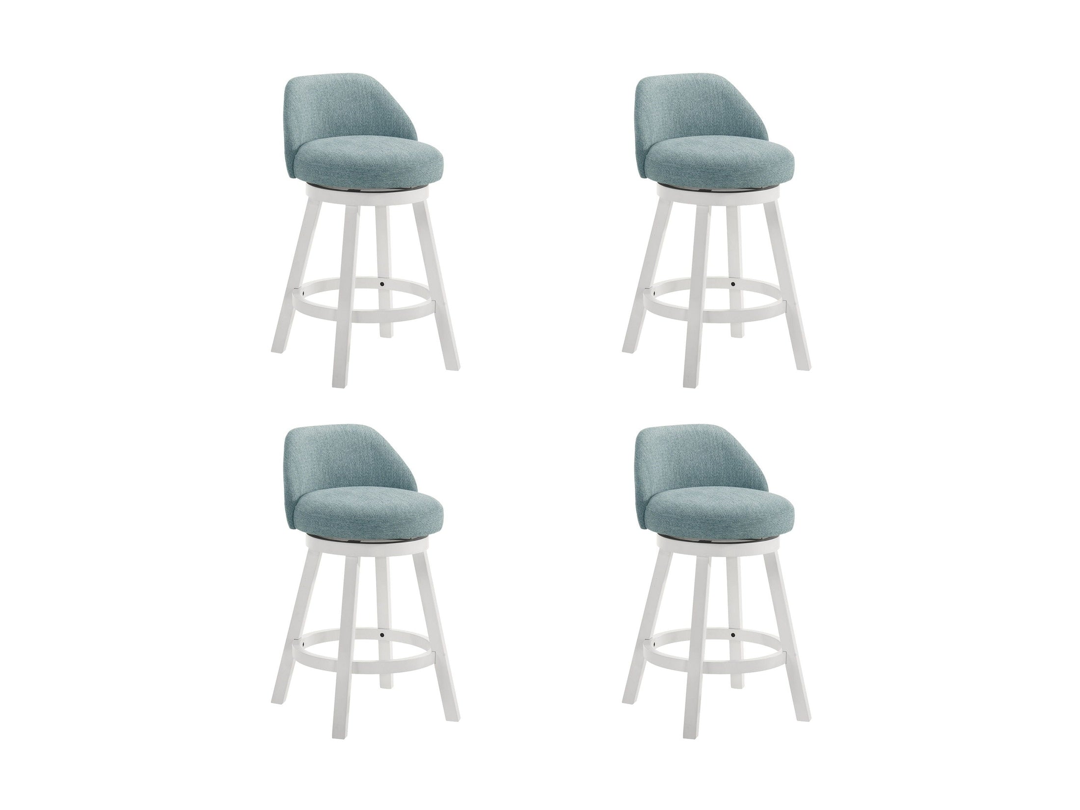 Erika - Modern Transitional Swivel Wood Counter Height Kitchen Bar Stool
