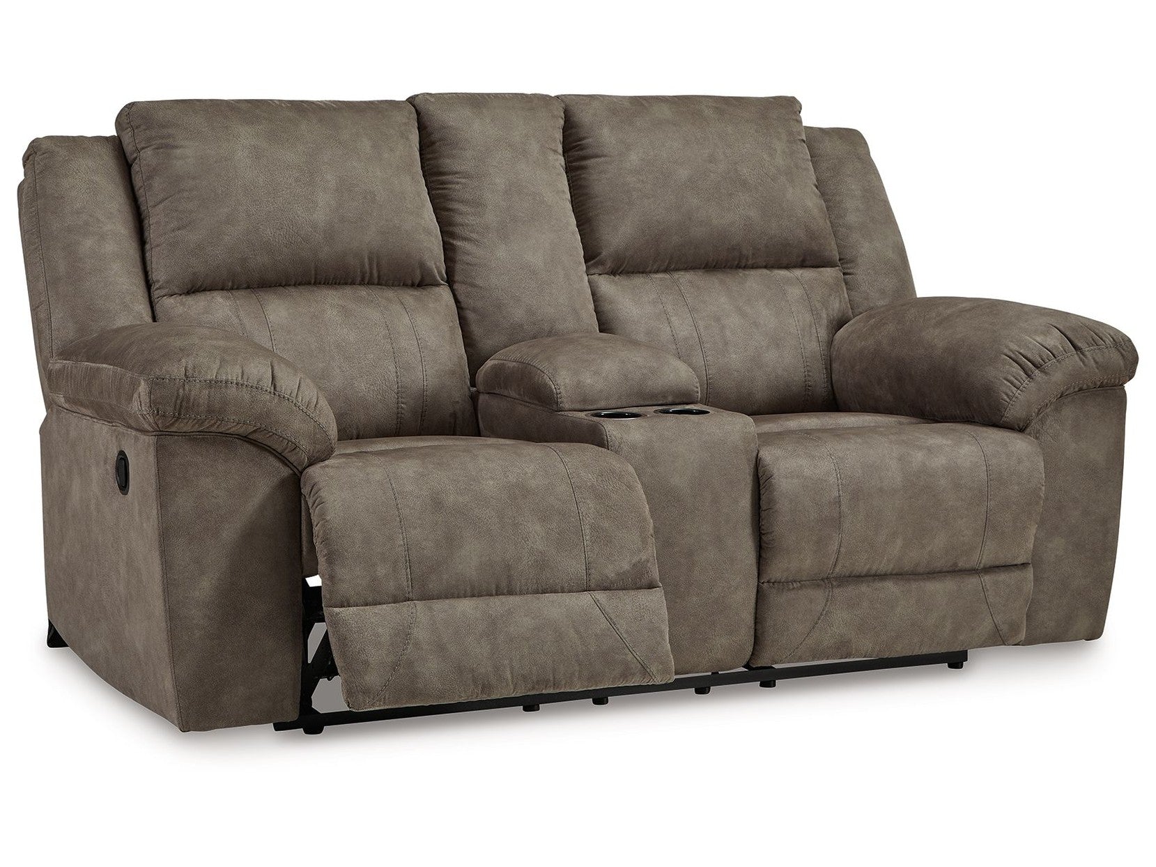 Laresview - Dbl Reclining Loveseat with Console - Fossil