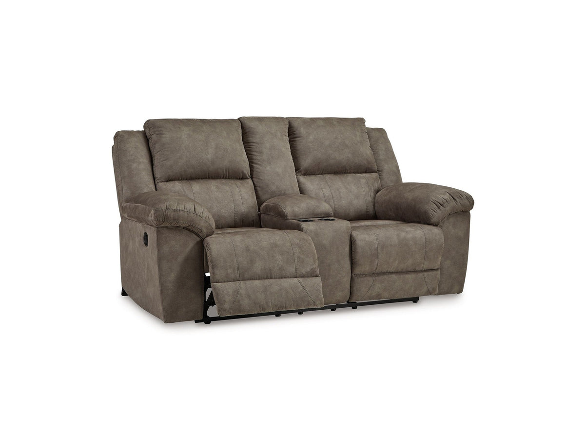 Laresview - Dbl Reclining Loveseat with Console - Fossil