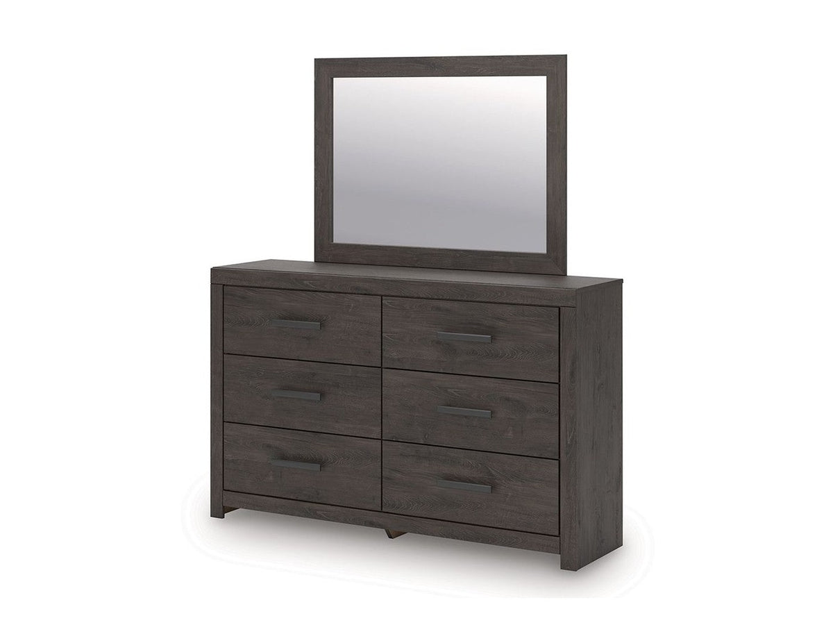 Prendonea - Dresser and Mirror - Charcoal