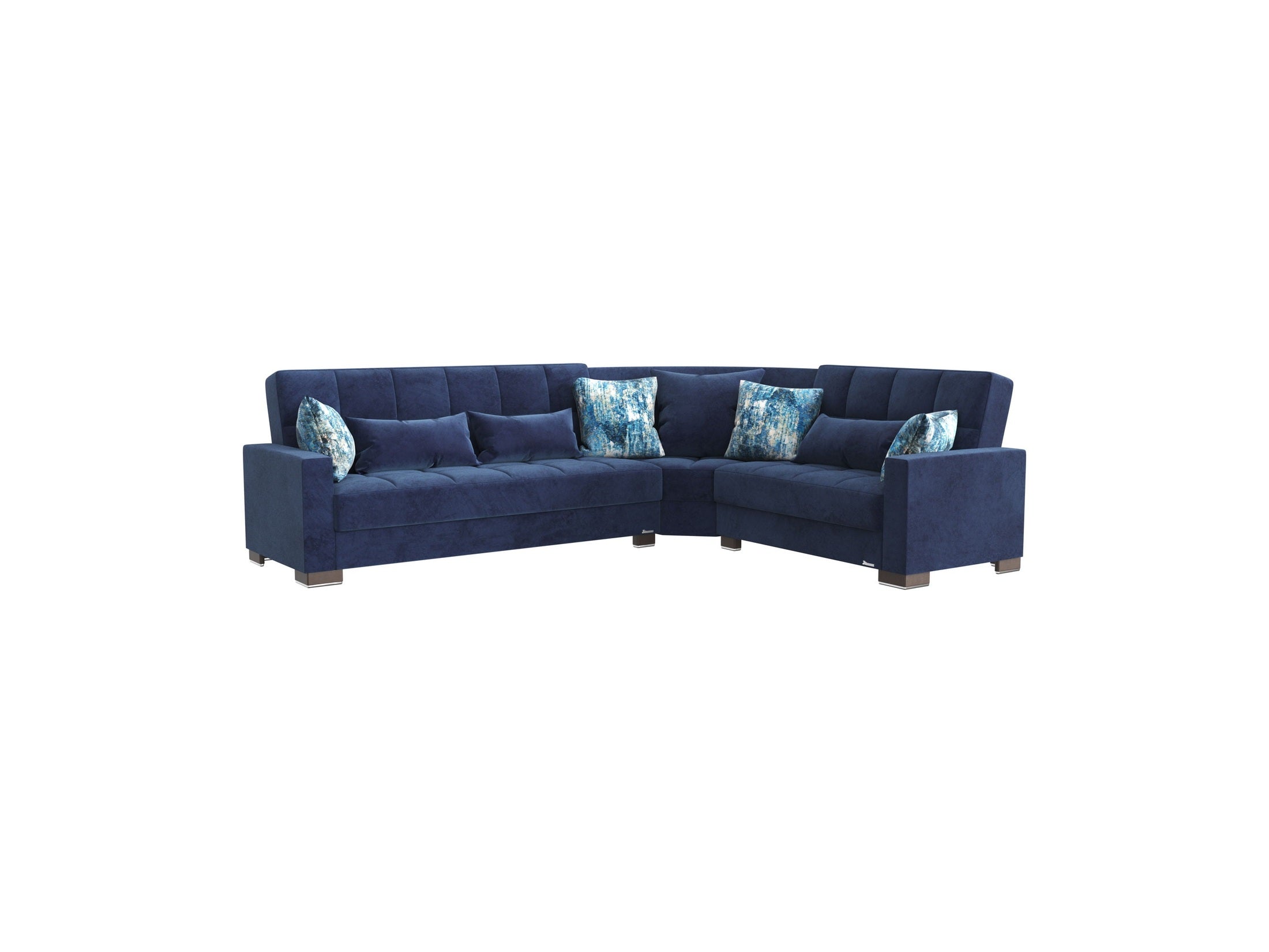 Ottomanson Armada - Upholstered Convertible Sectional With Storage - Microfiber