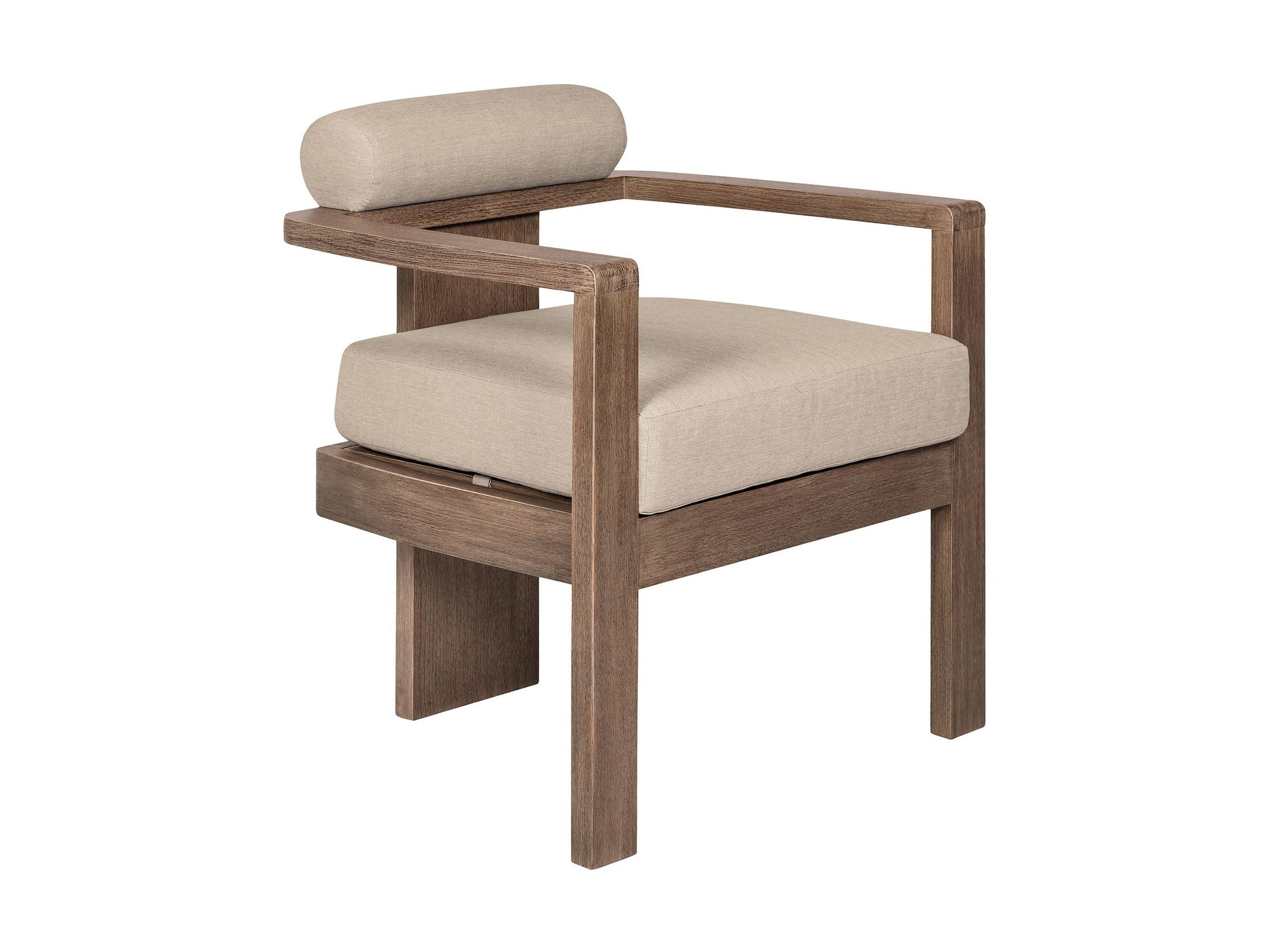 Relic - Outdoor Patio Dining Chair - Weathered Eucalyptus / Taupe