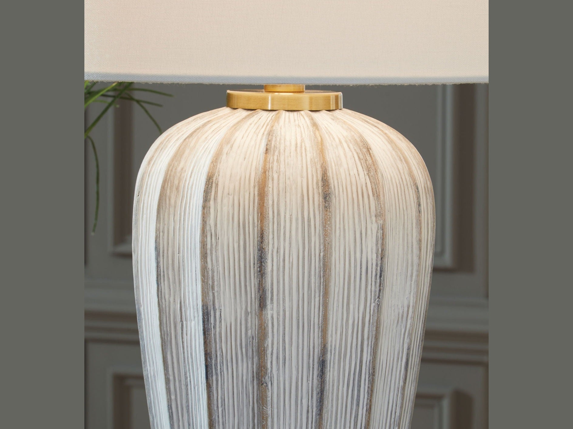 Lanwell - Poly Table Lamp - Antique Gray