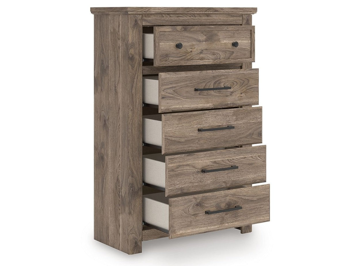 Keithland - Five Drawer Chest - Brown