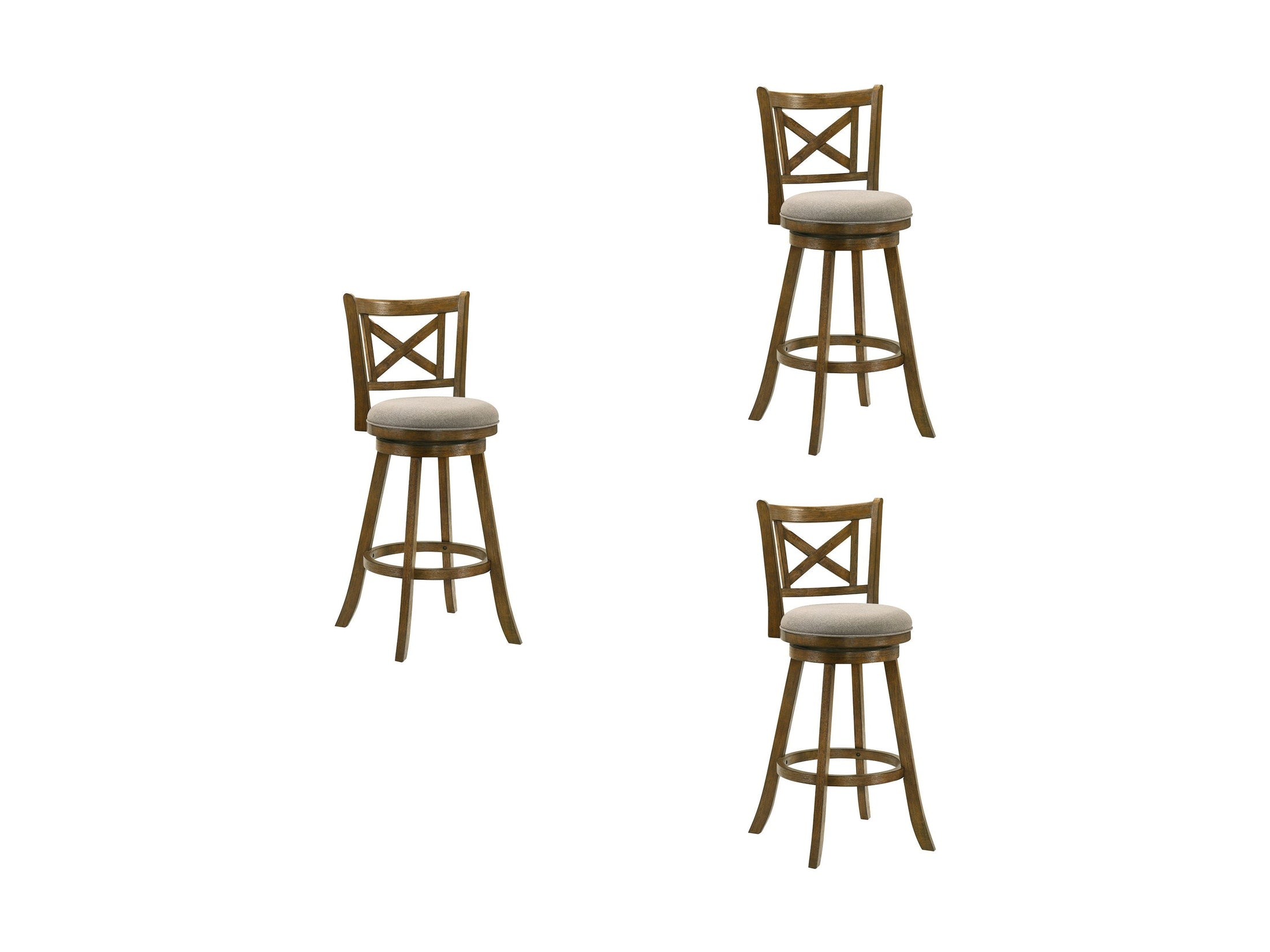 Kodi - Modern Farmhouse Swivel Wood Bar Height Kitchen Bar Stool