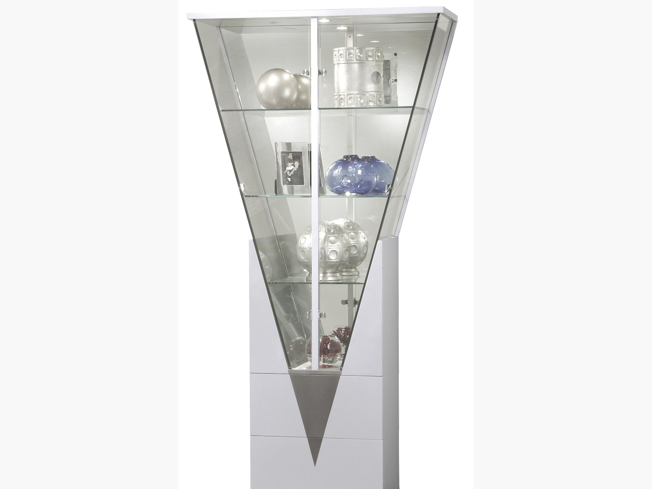 Triangle-shaped Curio 6625 Gray