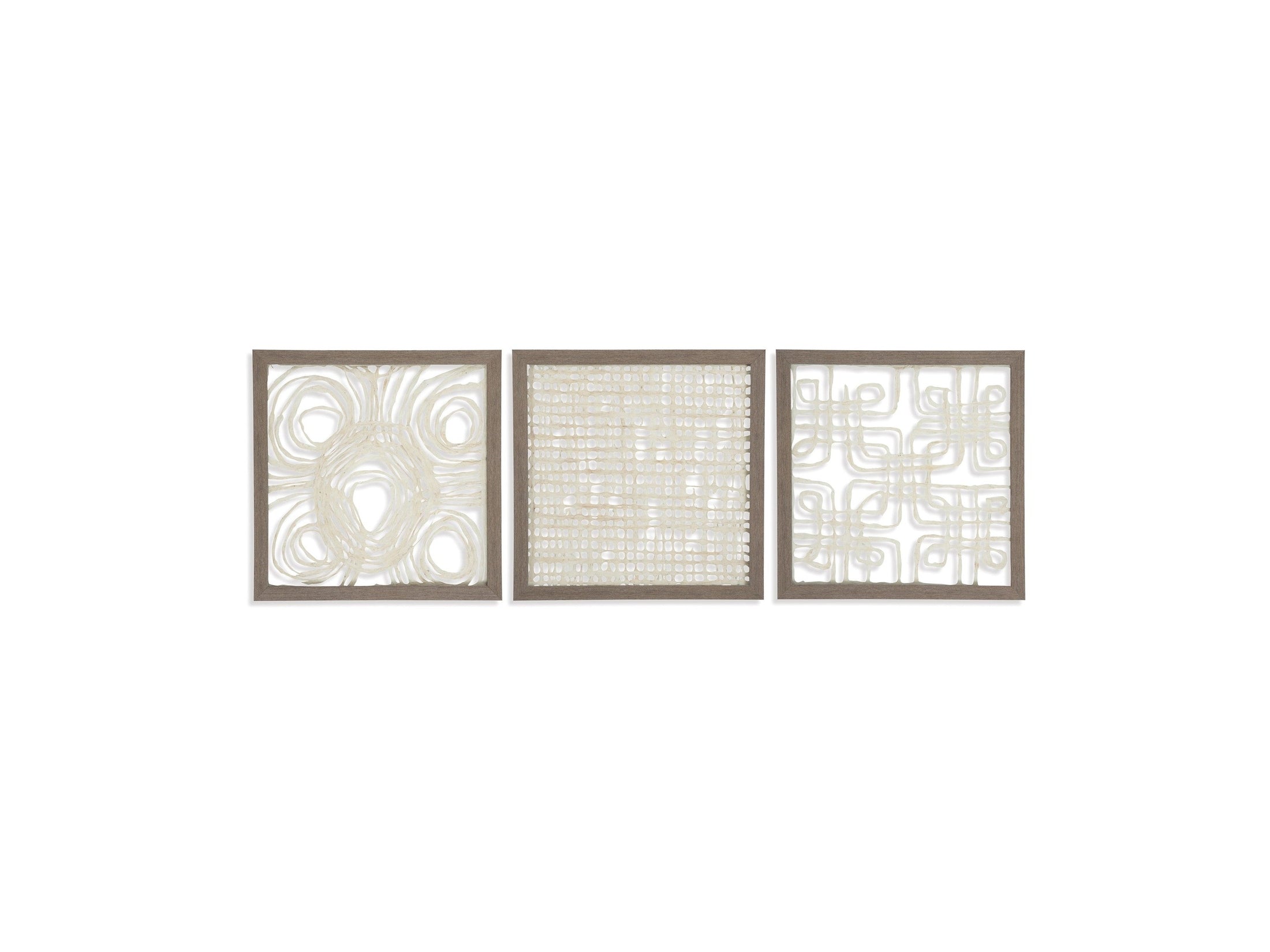 Odella - Wall Decor Set (Set of 3) - Cream / Taupe