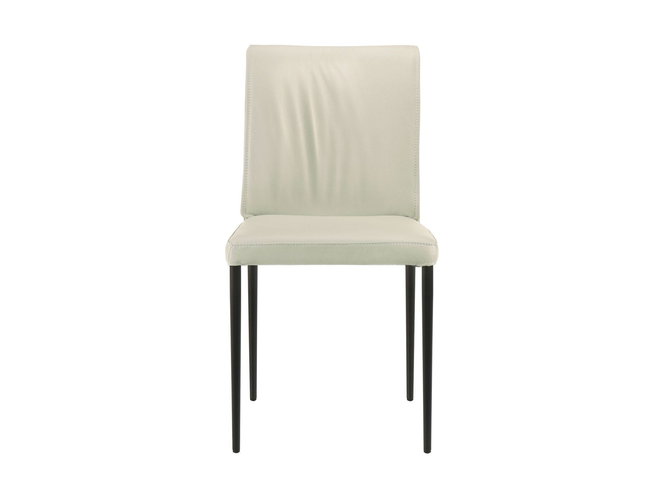 Meriam - Full Back Top Grain Leather Upholstered Metal Dining Chairs (Set of 2)