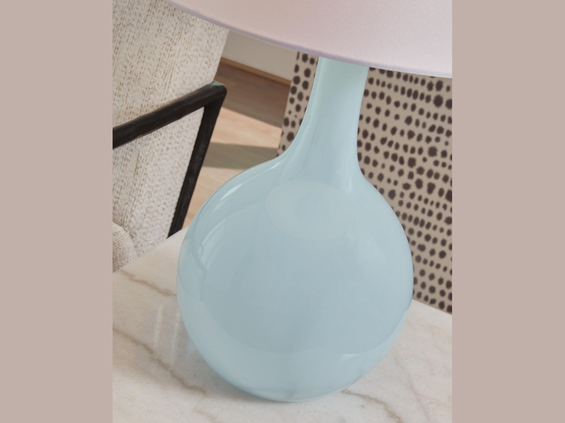 Rylanton - Glass Table Lamp - Aqua