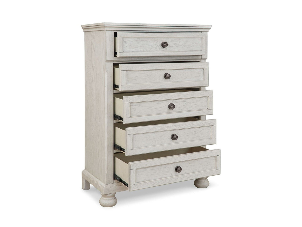 Robbinsdale - Five Drawer Chest - Youth - Antique White