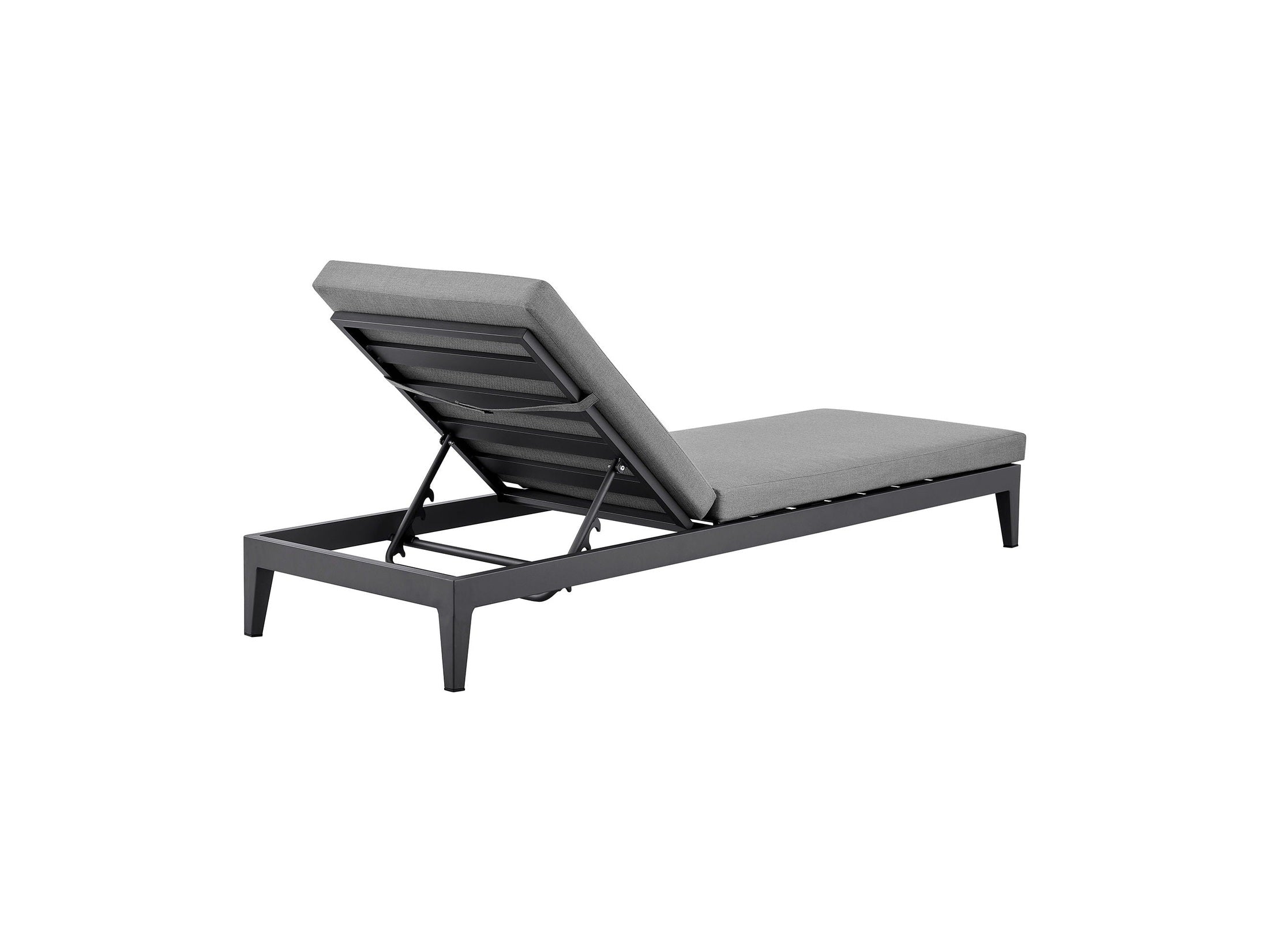 Menorca - Outdoor Patio Adjustable Chaise Lounge Chair - Gray