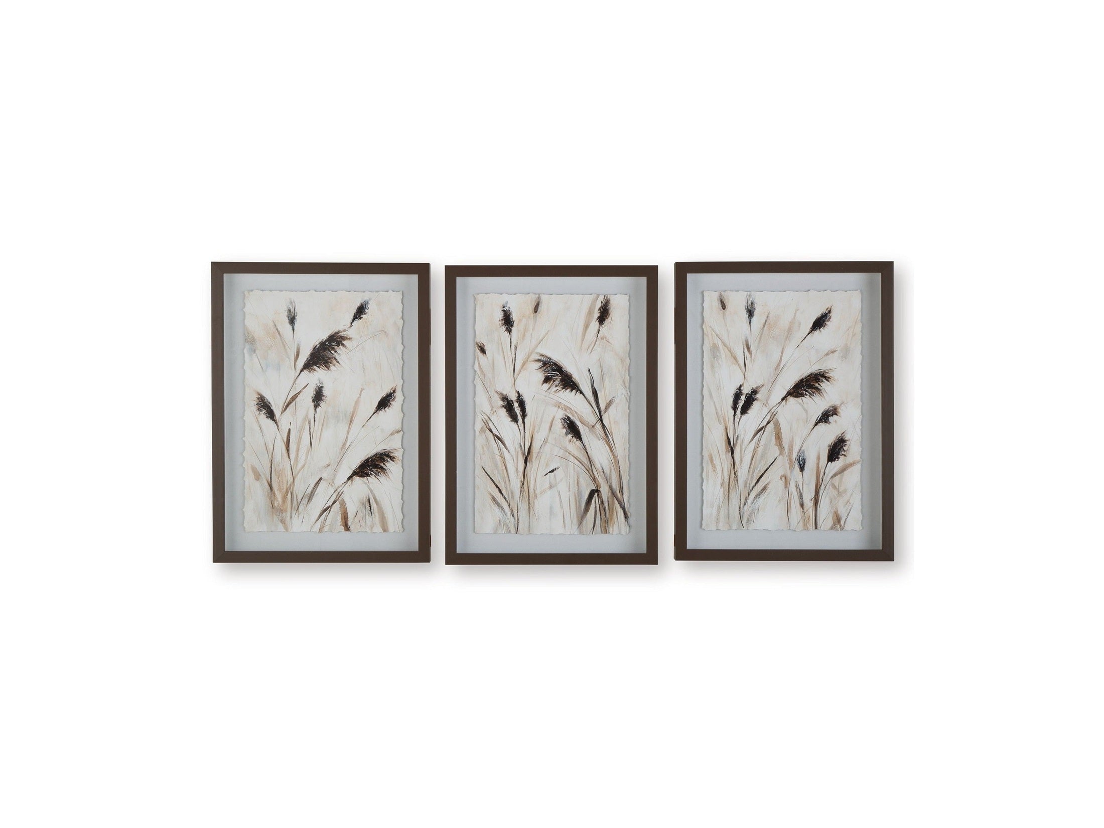 Honslow - Wall Art Set (Set of 3) - Brown / Black / White