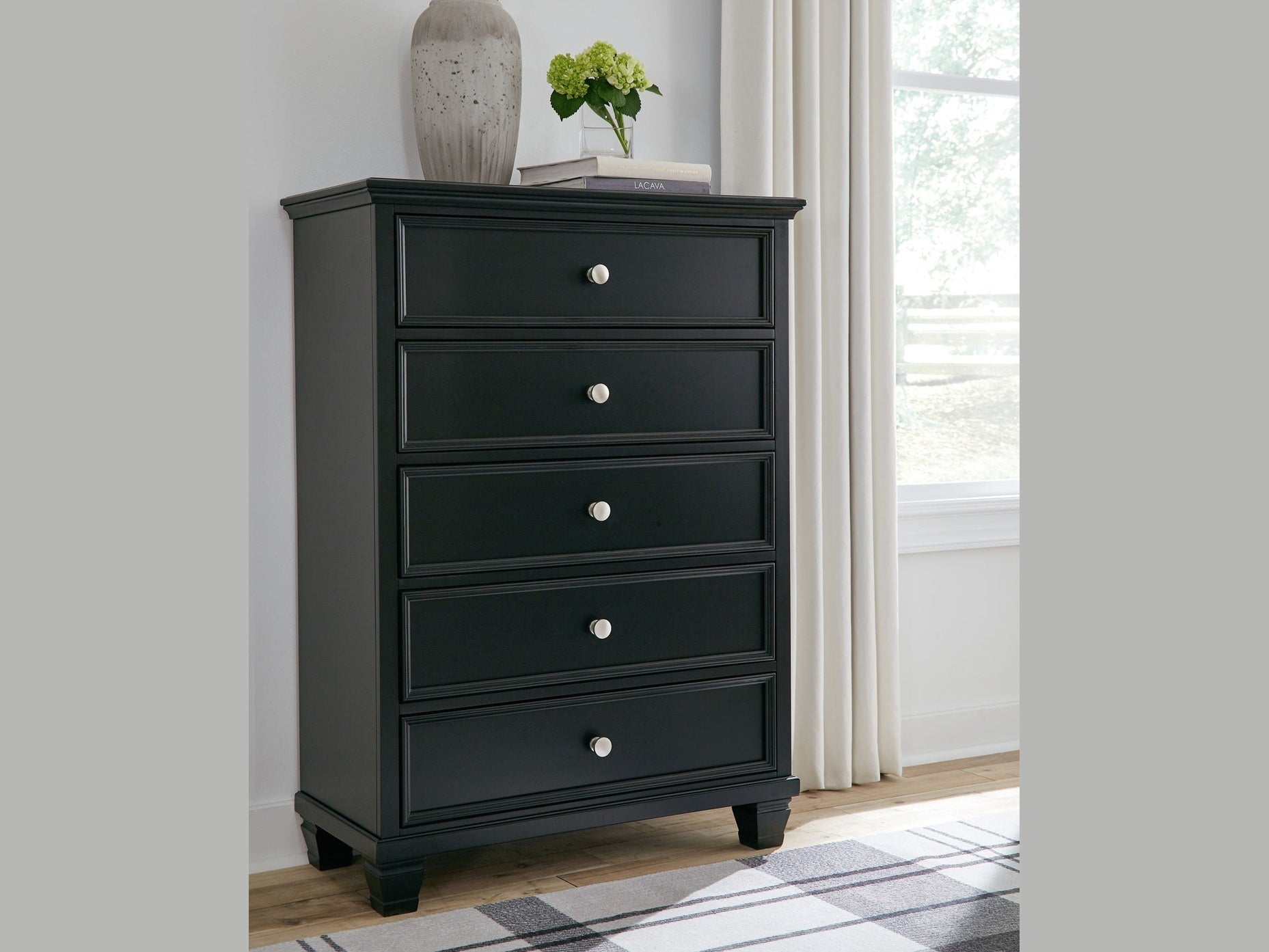 Lanolee - Five Drawer Chest - Black