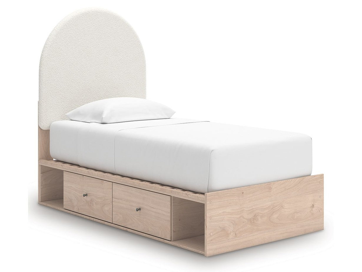Shapella - Upholstered Panel Storage Bed