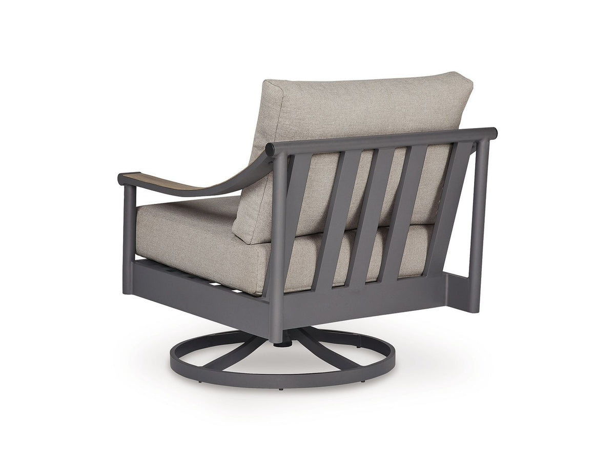 Ocean Beach - Swivel Lounge With Cushion - Gray
