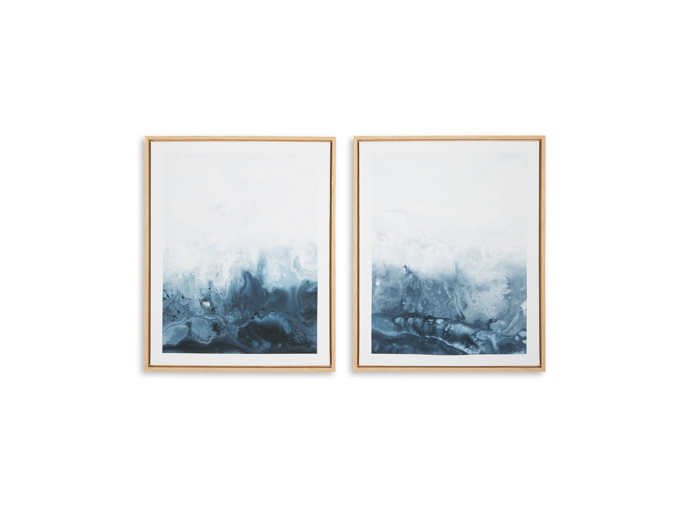 Holport - Wall Art Set (Set of 2) - Blue / White