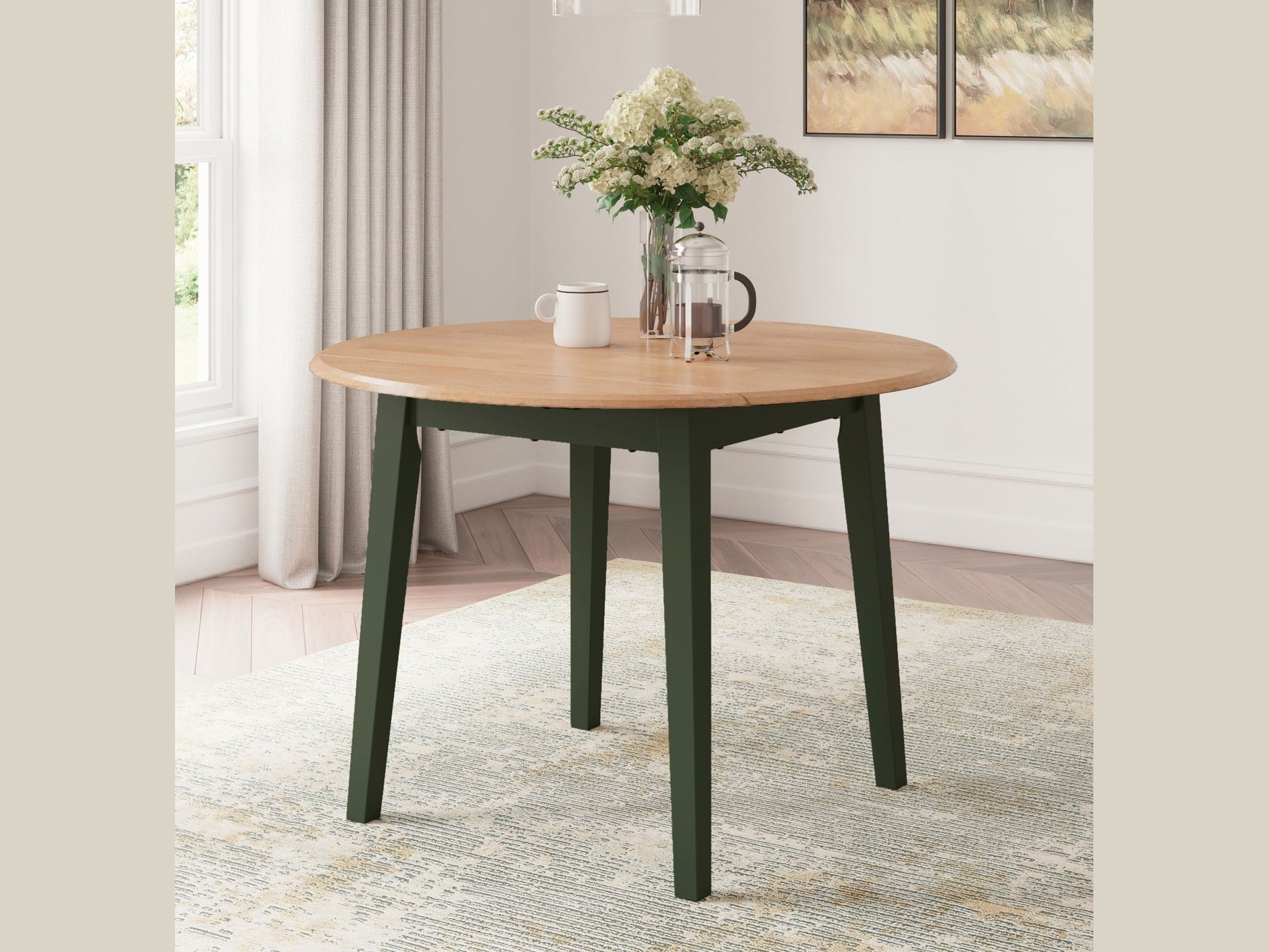 Gesthaven - Round Dining Room Drop Leaf Table