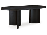 Rowanbeck - Oval Dining Room Table - Black