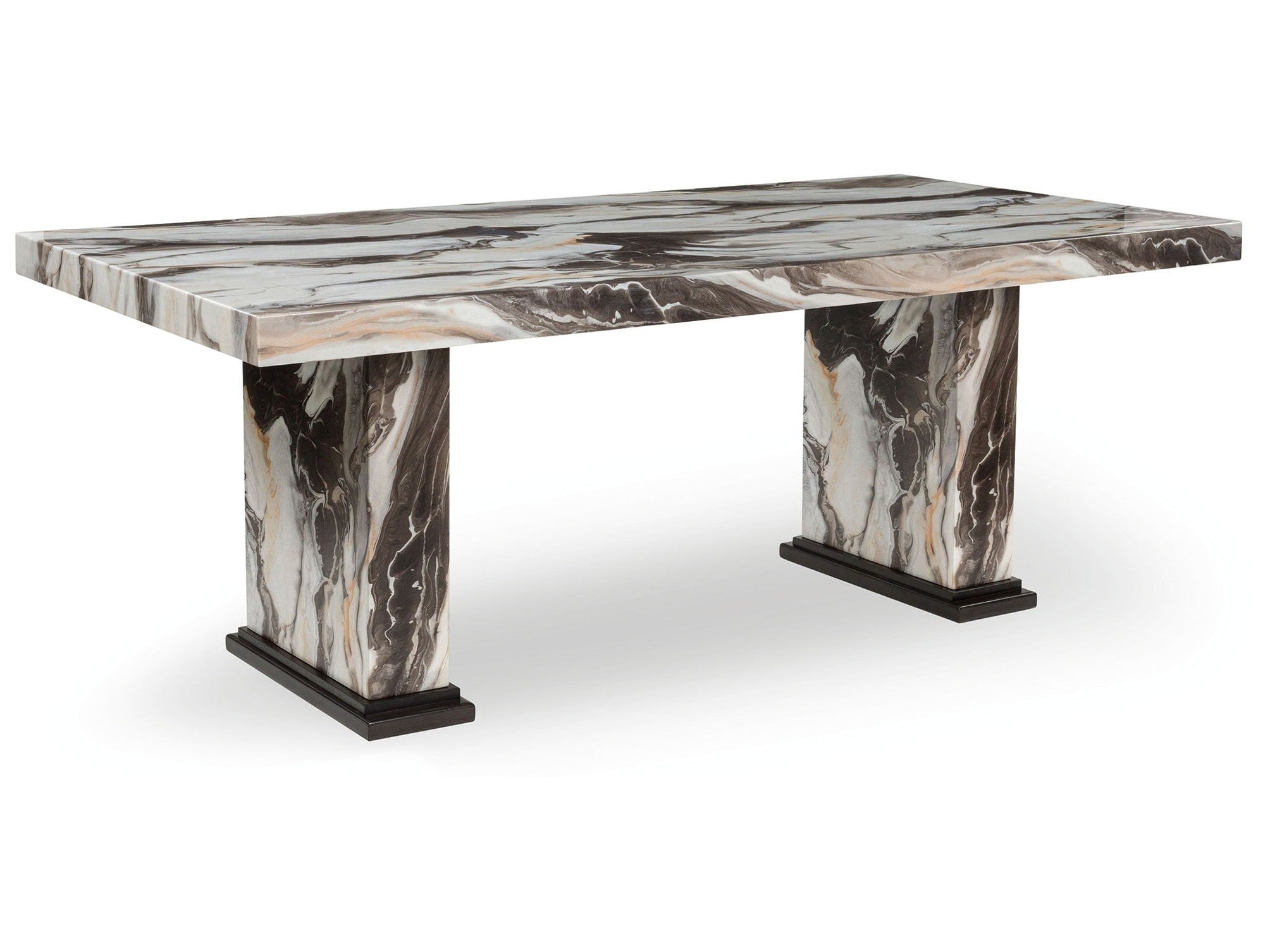 Jazmore - Dining Table - Dark Brown / Beige