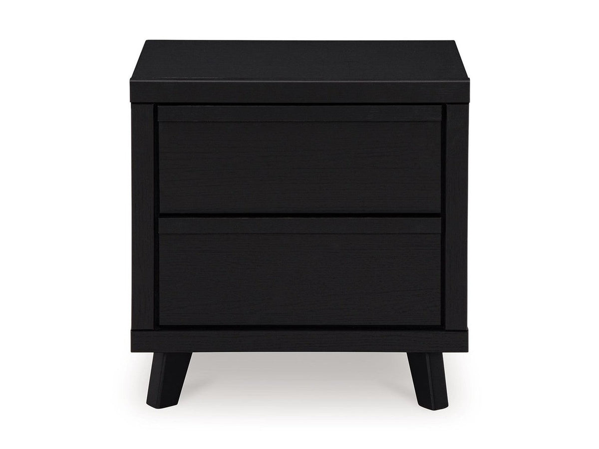 Danziar - Two Drawer Night Stand - Black