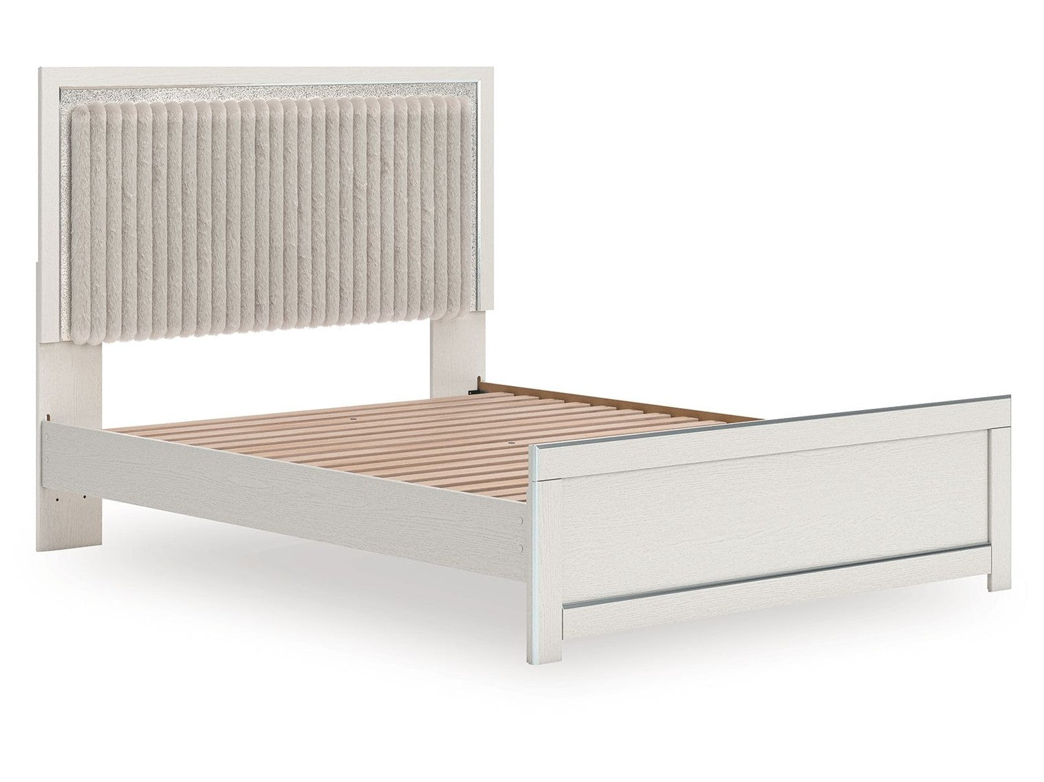 Birmonton - Upholstered Panel Bed With Roll Slats