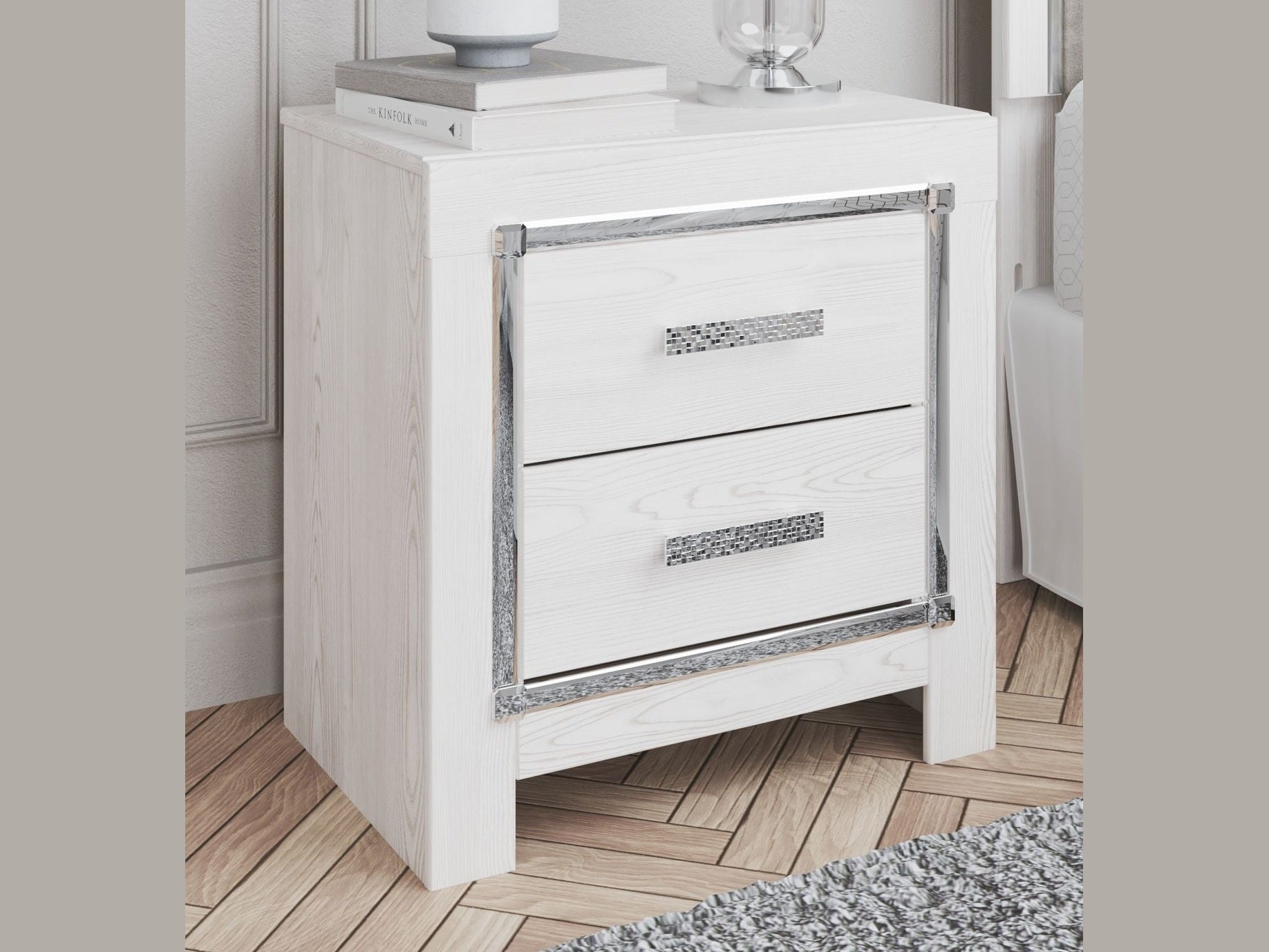 Altyra - Two Drawer Night Stand - White