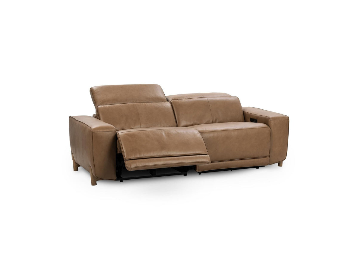 Kadon - Leather Power Recliner Sofa - Tan