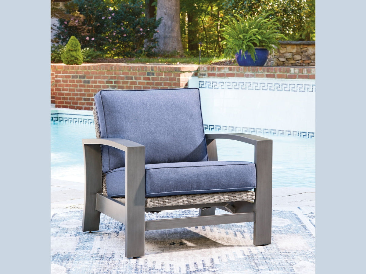 Half Moon Beach - Spring Lounge Chair - Blue / Gray